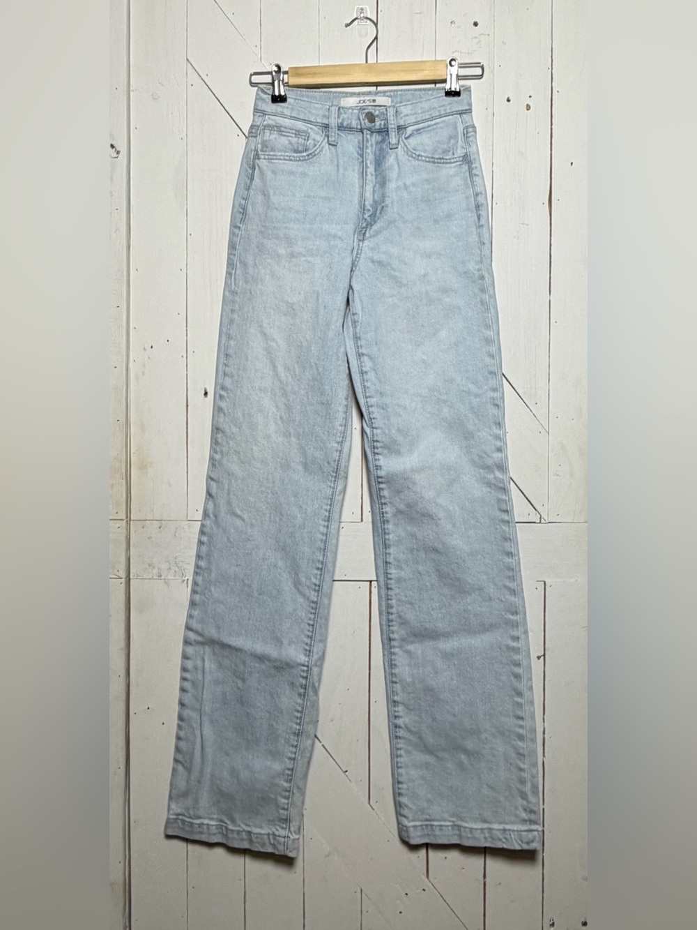 Joe's Jeans High Rise Wide Leg Jeans Size 24 Light Wash Stretch Denim